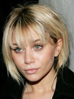 Frauen Echthaar Perücken Light Gold Mischhaar Tousled Casual Kurze Echthaar Perücken