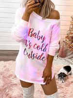 Frauen Etuikleider Rosa Charming Bateau-Ausschnitt Polyester Printed Sexy-Schlauch-Kleid
