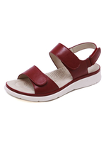 Frauen flache Sandalen flache Leder lässig