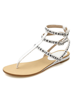 Frauen Flache Sandalen Schnalle Flache Ferse Runde PU Zehen Leder Chic Split Sohle Knöchelriemen Gladiator Sandalen