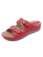 Frauen flache Sandalen Strand flache Leder