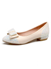 Frauen Flache Schuhe Ecru Weiß Spitze Zehenbogen Slip On Schuhe