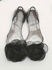 Frauen flache Strandsandalen Peep Toe Jelly Schuhe mit Blume
