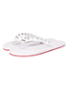 Frauen Flip Flops Komfortable Artwork Muster Atmungsaktive Rindsleder Slip-On Casual Flat Slipper