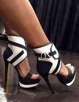 Frauen Gladiator Sandalen 2021 Zwei Ton Open Toe High Heel Sandaletten Sexy Schuhe