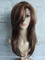 Frauen Haar Perücken Brazilian Tan Lange Spirale Locken synthetische Perücken