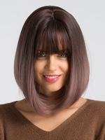 Frauen Haar Perücken dunkle Wurzeln kurze gerade Bob Haar Perücken synthetische Perücken