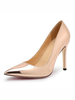 Frauen High Heels Champagne Spitzschuh Slip On Pumps Stiletto Heel Kleid Schuhe