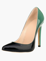 Frauen High Heels Ombre Spitzen Zehe Slip On Pumps Kleid Schuhe