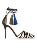 Frauen High Heels Slip-On spitze Zehenstreifen Stiletto Heel Chic Gladiator Sandalen