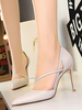 Frauen High Heels spitze Zehe Riemchen Slip On Pumps Dress Schuhe