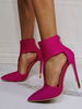 Frauen High Heels Spitzzehen Stiletto Heel Chic Rose Knöchelriemen Heels