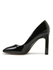 Frauen High Heels Square Toe Chunky Heel Chic Black Pumps