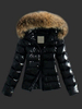 Frauen Jacke 2022 Schwarz Puffer Coat Kunstpelz Kapuze Langarm Steppjacke Für den Winter