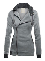 Frauen Jacken Mit Kapuze Reißverschluss Reißverschluss Street Wear Jacke Für Frauen