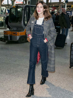 Frauen Jeans Overalls Blaue Baumwolle Elastische Taille Gerade Hosenträger Hose Cowboy Overalls