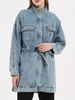 Frauen Jeansjacken Stehkragen Unregelmäßige Reißverschluss Cowboy Indoor Baby Blau Winterjacke