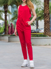 Frauen Jumpsuit Jewel Neck Ärmelloser Sommer Jumpsuit