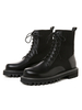 Frauen Kampfstiefel Lederstiefel Rindsleder Schnürschuhe