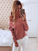 Frauen Kapuzenpullover Red Long Sleeves Buttons Baumwollmischung Wärme Erhaltung Maxi-Sweatshirt