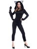 Frauen Karneval Kostüm Kostüme Schwarz Erwachsene zweifarbige lustige Stretch Polyester Urlaub Jumpsuit Feiertage Kostüme