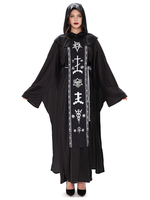 Frauen Karneval Kostüm Kostüme Schwarz Retro Layered Schärpe Hut Polyester Artwork Kleid Feiertage Kostüme