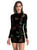 Frauen Karneval Kostüm Kostüme Schwarz Stretch Kleid Polyester Bodycon Feiertage Kostüme