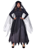 Frauen-Karneval Kostüm-Kostüme Schwarz Two-Tone-Weinlese-Schleier Polyester Kugel-Kleid Urlaub Kostüme