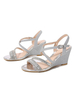 Frauen Keilsandalen Splitter Wunderschöner Glitzer Obere Strasssteine Open Toe Wedge Heel Sommer Keilsandalen