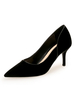Frauen Kleid Schuhe Samt Spitzschuh Pfennigabsatz Slip On Pumps