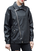 Frauen Kurze Jacken Schwarzer Turndown Kragen Langarm Reißverschluss Winterjacke