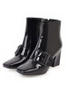 Frauen Lackleder Karree 2;8 "Blockabsatz Stiefeletten