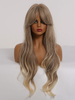 Frauen Lange Perücke Curly Layered Haar-Perücken mit Pony