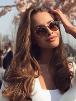 Frauen lange Perücke Kaffee braun Seitenscheitel Rayon Elegant Tousled Medium Synthetic Perücken