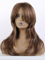 Frauen Lange Perücke L Gerade Layered synthetische Perücken
