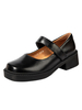 Frauen Loafers Square Toe Chunky Heel Casual Marry Jane Damenschuhe