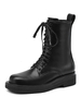 Frauen Martin Stiefel Schwarz Runde Zehen Schnürstiefeletten