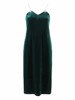 Frauen Maxikleider Ärmelloses grünes Polyester bodenlanges Maxikleid