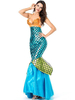 Frauen Meerjungfrau Kostüme Blau Sexy Polyester Kleid Geometric Holidays Kostüme