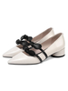 Frauen Mid-Low Heels Vintage Spitz Zylinder Ferse Mary Jane Pumps