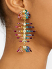 Frauen Ohrringe Blue Fish Crystal Metall baumeln durchbohrt