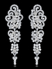 Frauen Ohrringe Silber Strass Anweisung Brautschmuck Abend Ohrringe