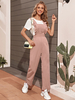 Frauen Overalls Rosa ärmellose Sommer-Spielanzug aus Polyester