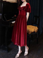 Frauen-Partykleid mit Cocktail-Tee-Länge A-Linie Sweetheart Neck Bows Pageant Dress
