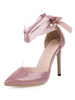 Frauen-Patent Nude Pumps Riemchen Spitzschuh Dorsay High Heels in Übergrößen Schuhe