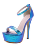 Frauen Plateau Sandalen Irisierende Fischschuppen Muster High Heel 5;7 "Sexy Schuhe