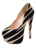 Frauen Plattform Sexy High Heels runde Zehe Glitter Sexy Pumps für Rave Club