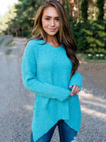 Frauen Pullover Pullover Langarm V-Ausschnitt Unregelmäßige Lässige Strickwaren