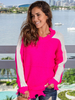 Frauen Pullover Pullover Rose Jewel Neck Langarm Acryl Pullover