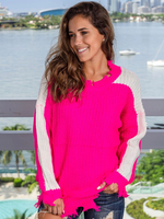 Frauen Pullover Pullover Rose Jewel Neck Langarm Acryl Pullover